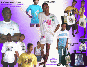 brochure-copy Anthea's art products include teeshirts, bags, customised designs masks. Click for larger